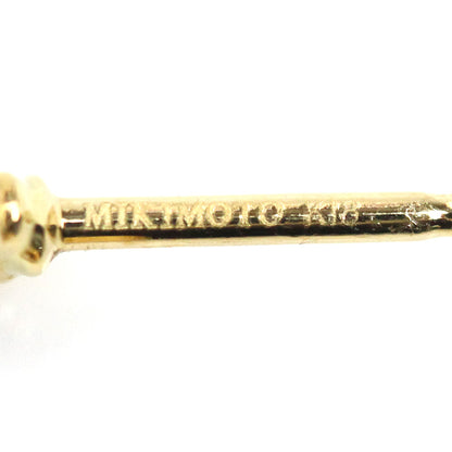 MIKIMOTO ミキモト K18YG イエローゴールド パール ピアス PE-1723PK パール約5.0mm 3.4g レディース【中古】【美品】