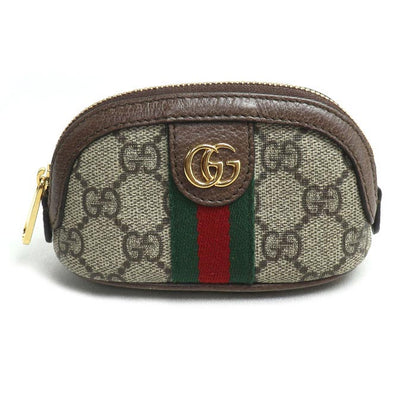 GUCCI グッチ GGスプリーム コインケース ベージュ/エボニー 625707 96IWG 8745 オフディア キーポーチ レディース【中古】【美品】