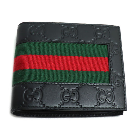 GUCCI グッチ グッチシマ シェリーライン 札入れ ブラック 408827 メンズ【中古】【美品】