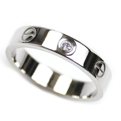 CARTIER カルティエ K18WG ホワイトゴールド ミニラブ 1P ダイヤ リング・指輪 B4050552 ダイヤモンド 12号 52 4.7g レディース【中古】【美品】