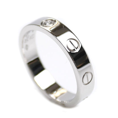 CARTIER カルティエ K18WG ホワイトゴールド ミニラブ 1P ダイヤ リング・指輪 B4050552 ダイヤモンド 12号 52 4.7g レディース【中古】【美品】