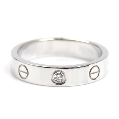 CARTIER カルティエ K18WG ホワイトゴールド ミニラブ 1P ダイヤ リング・指輪 B4050552 ダイヤモンド 12号 52 4.7g レディース【中古】【美品】