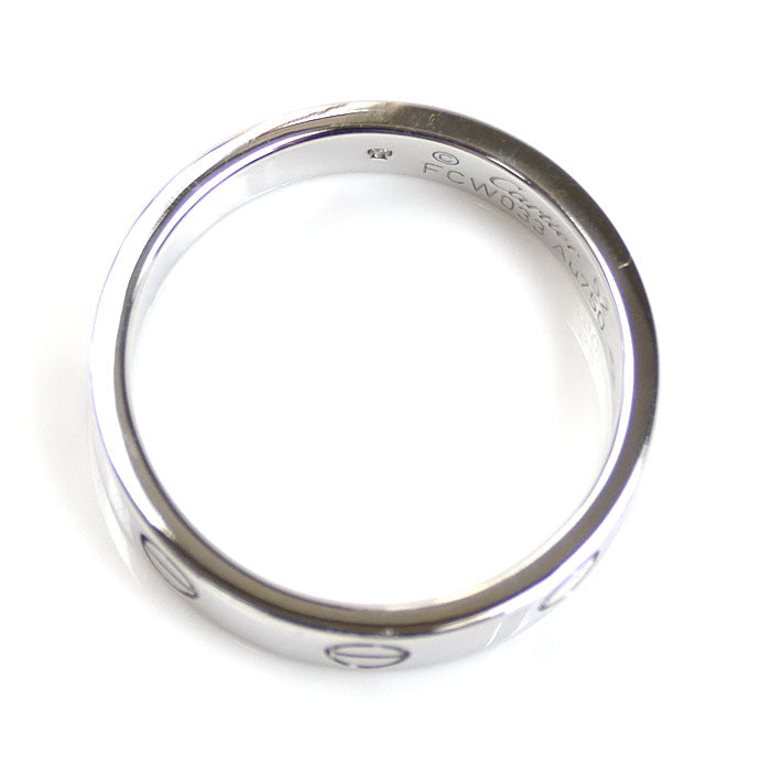 CARTIER カルティエ K18WG ホワイトゴールド ミニラブ 1P ダイヤ リング・指輪 B4050552 ダイヤモンド 12号 52 4.7g レディース【中古】【美品】