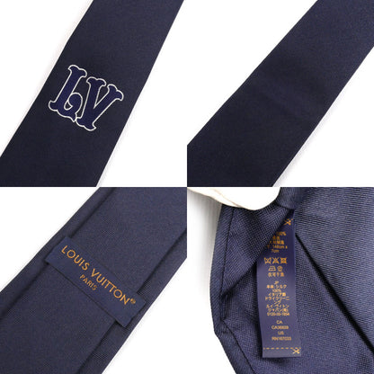 LOUIS VUITTON ルイ・ヴィトン ネクタイLVランチ ネクタイ ネイビー M93396 MR4264 メンズ【中古】