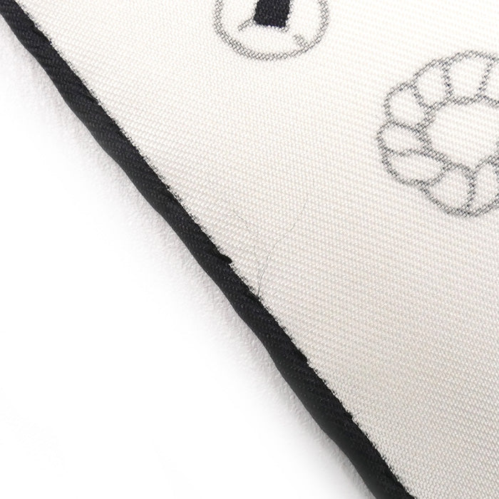 HERMES エルメス  Animaux Bandana スカーフ ホワイト/ブラック H044100S カレ55 レディース【中古】【美品】