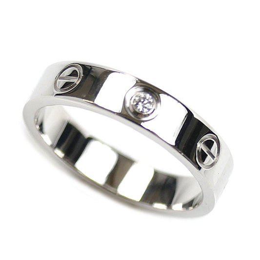 CARTIER カルティエ K18WG ホワイトゴールド ミニラブ 1P ダイヤ リング・指輪 B4050551 ダイヤモンド 11号 51 4.7g レディース【中古】【美品】