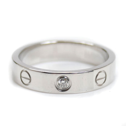 CARTIER カルティエ K18WG ホワイトゴールド ミニラブ 1P ダイヤ リング・指輪 B4050551 ダイヤモンド 11号 51 4.7g レディース【中古】【美品】