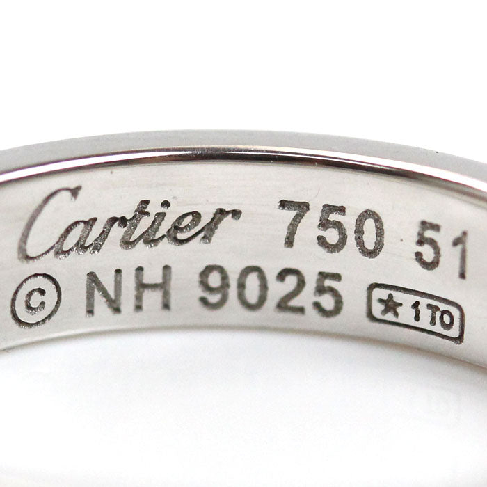 CARTIER カルティエ K18WG ホワイトゴールド ミニラブ 1P ダイヤ リング・指輪 B4050551 ダイヤモンド 11号 51 4.7g レディース【中古】【美品】