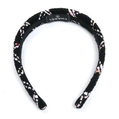CHANEL シャネル ココマーク カチューシャ ブラック/ピンク AAA021 ヘアバンド レディース【中古】