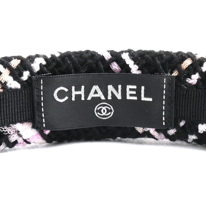 CHANEL シャネル ココマーク カチューシャ ブラック/ピンク AAA021 ヘアバンド レディース【中古】