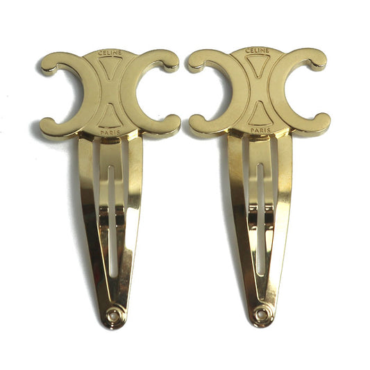 CELINE セリーヌ GP トリオンフ ヘアアクセサリー ヘアクリップ 46Z656BSL.35OR レディース【中古】