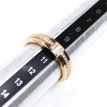 TIFFANY&Co. ティファニー K18PG ピンクゴールド T TWO ナロー ダイヤ リング・指輪 60151411 ダイヤモンド 10号 5.7g レディース【中古】【美品】