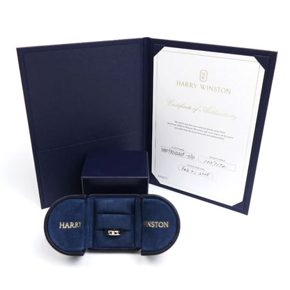 HARRY WINSTON ハリーウィンストン Pt950プラチナ スリーストーン ダイヤ リング・指輪 WBDPRD3S4BP-070 13.5号 8.9g レディース【中古】【美品】