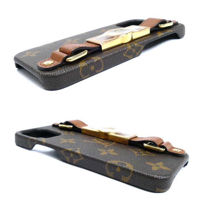 LOUIS VUITTON ルイ・ヴィトン IPHONEバンパー ドーフィーヌ 12/12PRO iPhoneケース モノグラム ブラウン M69782 BC1211 レディース【中古】【美品】