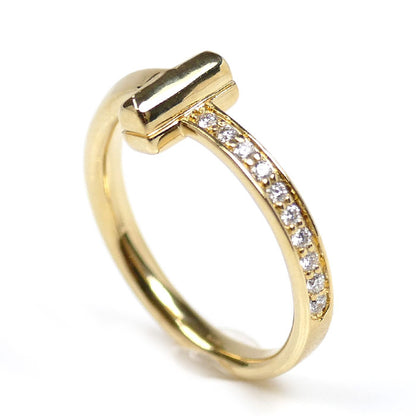 TIFFANY&Co. ティファニー K18YG イエローゴールド Tワン ナロー ダイヤ リング・指輪 67795113 11号 4.1g レディース【中古】【美品】