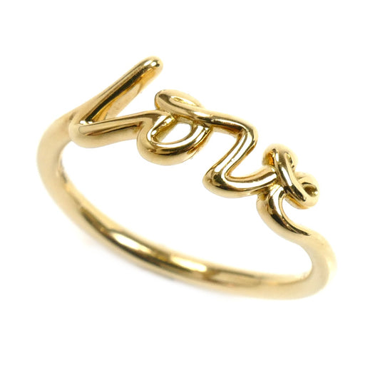 TIFFANY&Co. ティファニー K18YG イエローゴールド パロマピカソ ラブ グラフィティ リング・指輪 11.5号 2.5g レディース【中古】