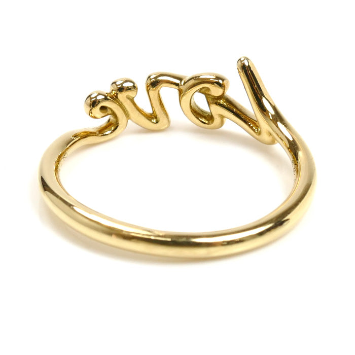 TIFFANY&Co. ティファニー K18YG イエローゴールド パロマピカソ ラブ グラフィティ リング・指輪 11.5号 2.5g レディース【中古】