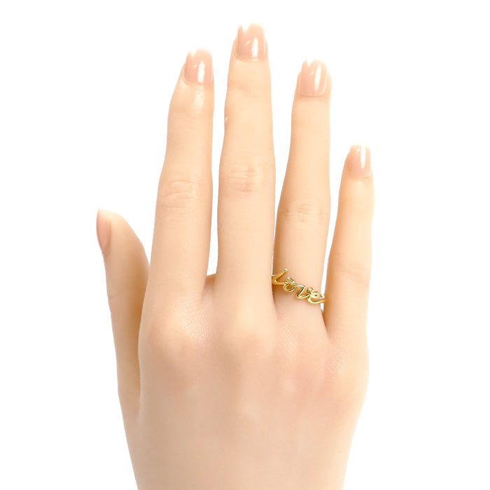 TIFFANY&Co. ティファニー K18YG イエローゴールド パロマピカソ ラブ グラフィティ リング・指輪 11.5号 2.5g レディース【中古】