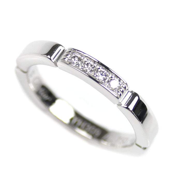 CARTIER カルティエ K18WG ホワイトゴールド マイヨンパンテール 4P ダイヤ リング・指輪 B4080447 7号 47 3.6g レディース【中古】【美品】