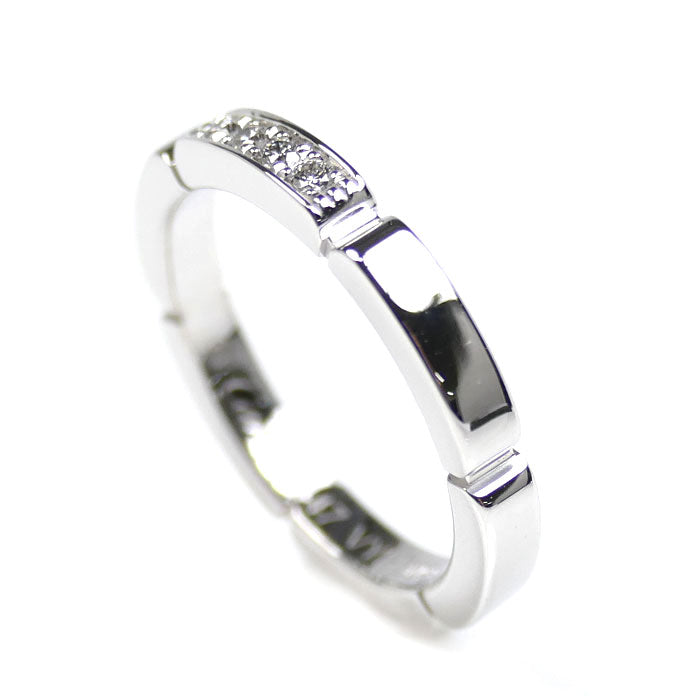 CARTIER カルティエ K18WG ホワイトゴールド マイヨンパンテール 4P ダイヤ リング・指輪 B4080447 7号 47 3.6g レディース【中古】【美品】