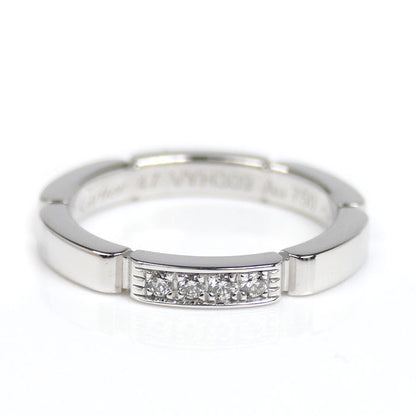 CARTIER カルティエ K18WG ホワイトゴールド マイヨンパンテール 4P ダイヤ リング・指輪 B4080447 7号 47 3.6g レディース【中古】【美品】