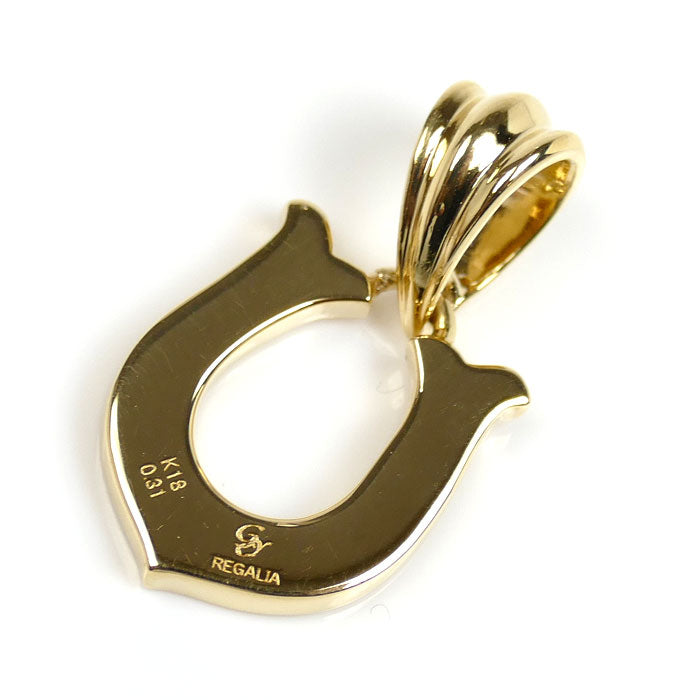 ゆきざき K18YG イエローゴールド レガリア ダイヤ ペンダントトップ YMR26.12.6.5 ダイヤモンド0.31ct 3.5g ユニセックス【中古】【美品】