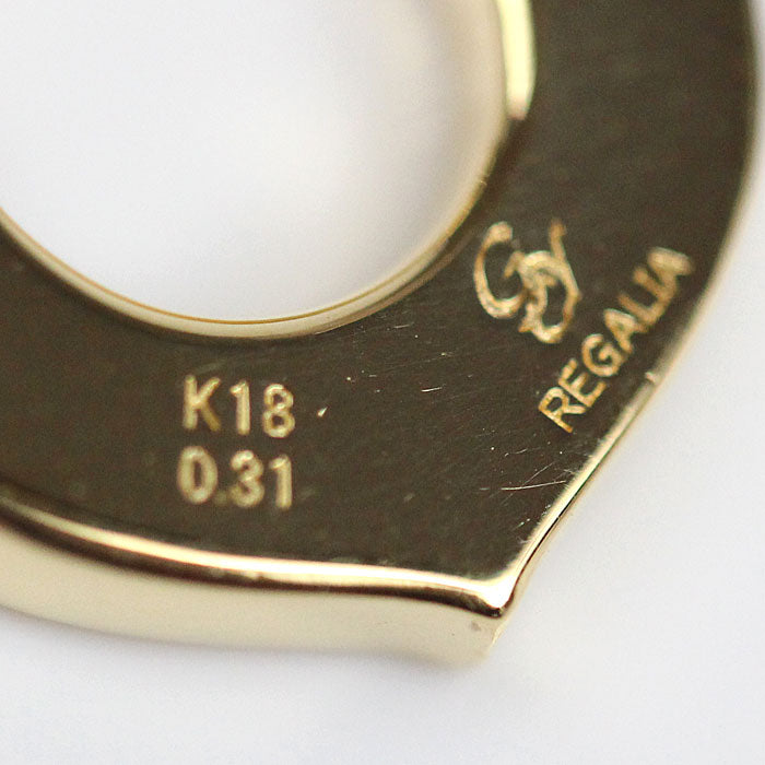 ゆきざき K18YG イエローゴールド レガリア ダイヤ ペンダントトップ YMR26.12.6.5 ダイヤモンド0.31ct 3.5g ユニセックス【中古】【美品】