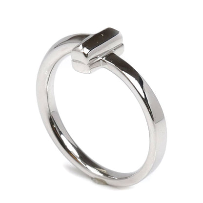 TIFFANY&Co. ティファニー K18WG ホワイトゴールド Tワン ナロー リング・指輪 69278191 11号 3.8g レディース【中古】【美品】