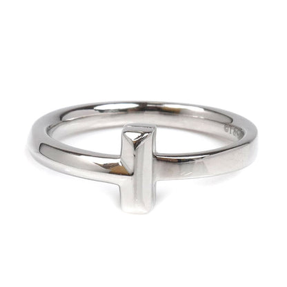 TIFFANY&Co. ティファニー K18WG ホワイトゴールド Tワン ナロー リング・指輪 69278191 11号 3.8g レディース【中古】【美品】