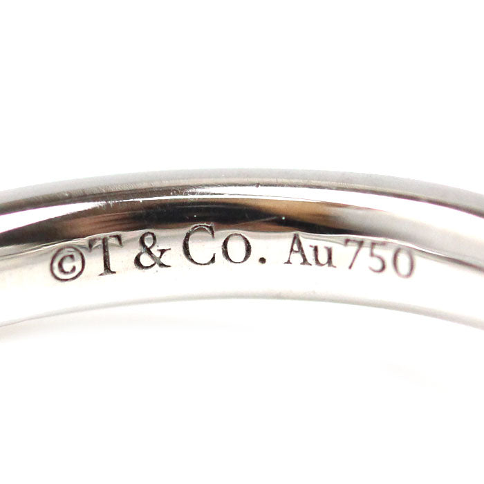 TIFFANY&Co. ティファニー K18WG ホワイトゴールド Tワン ナロー リング・指輪 69278191 11号 3.8g レディース【中古】【美品】