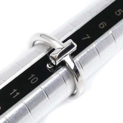 TIFFANY&Co. ティファニー K18WG ホワイトゴールド Tワン ナロー リング・指輪 69278191 11号 3.8g レディース【中古】【美品】