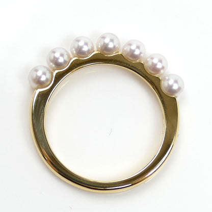 MIKIMOTO ミキモト K18YG イエローゴールド パール リング・指輪 PR-1426K アコヤパール約3.5mm 13号 3.4g レディース【中古】【美品】