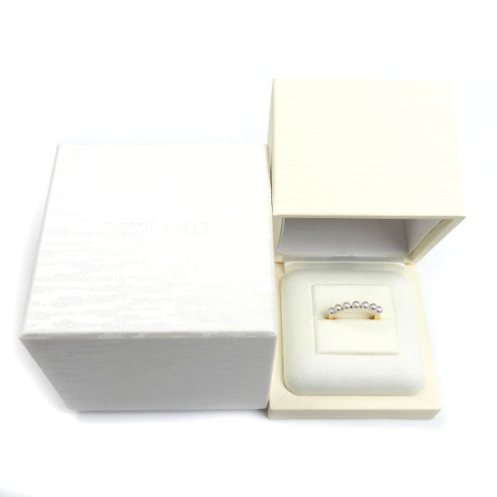 MIKIMOTO ミキモト K18YG イエローゴールド パール リング・指輪 PR-1426K アコヤパール約3.5mm 13号 3.4g レディース【中古】【美品】