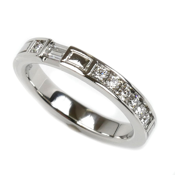 HARRY WINSTON ハリーウィンストン Pt950プラチナ トラフィック アクセント バンド ダイヤ リング・指輪 WBDPACRFTRF 8.5号 5.7g レディース【中古】【美品】