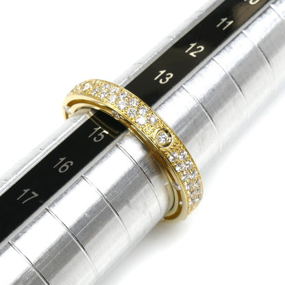 Damiani ダミアーニ K18YG イエローゴールド ディ・サイド パヴェ リング・指輪 20086866 14号 3.7g レディース【中古】【美品】