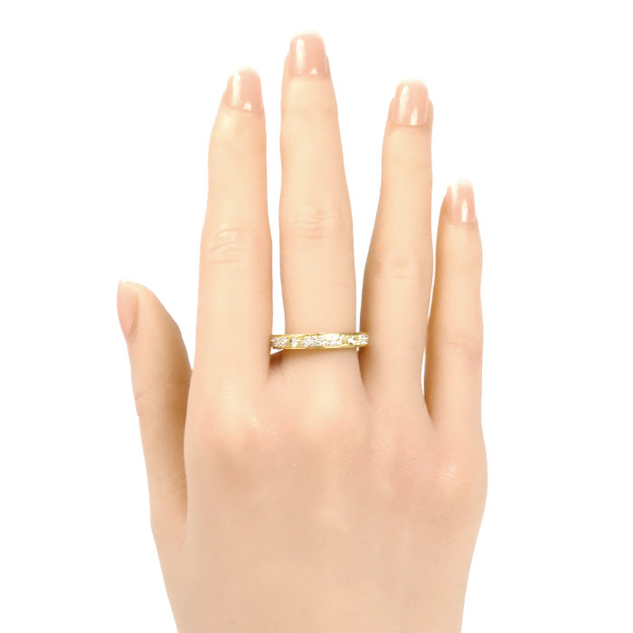 Damiani ダミアーニ K18YG イエローゴールド ディ・サイド パヴェ リング・指輪 20086866 14号 3.7g レディース【中古】【美品】