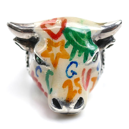 GUCCI グッチ シルバー925 アンガーフォレスト ブル リング・指輪 14号 17.8g レディース【中古】