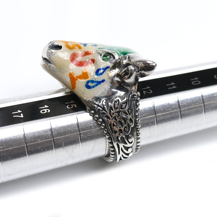 GUCCI グッチ シルバー925 アンガーフォレスト ブル リング・指輪 14号 17.8g レディース【中古】