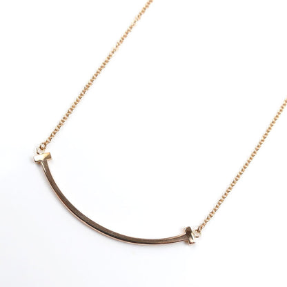 TIFFANY&Co. ティファニー K18PG ピンクゴールド Tスマイル スモール ネックレス 60011678 2.8g 41/46cm レディース【中古】【美品】