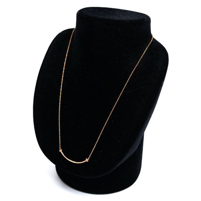 TIFFANY&Co. ティファニー K18PG ピンクゴールド Tスマイル スモール ネックレス 60011678 2.8g 41/46cm レディース【中古】【美品】