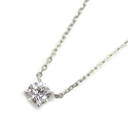 4℃ ヨンドシー Pt850プラチナ 一粒ダイヤ ネックレス 11823125008 ダイヤモンド0.331ct 2.6g ～45cm レディース【中古】