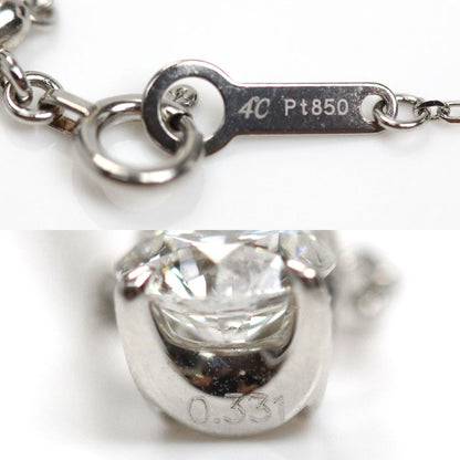 4℃ ヨンドシー Pt850プラチナ 一粒ダイヤ ネックレス 11823125008 ダイヤモンド0.331ct 2.6g ～45cm レディース【中古】