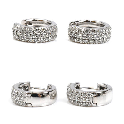 Ponte Vecchio ポンテヴェキオ K18WG ホワイトゴールド ダイヤ ピアス ダイヤモンド0.33ct/0.33ct 4.5g レディース【中古】【美品】