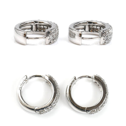 Ponte Vecchio ポンテヴェキオ K18WG ホワイトゴールド ダイヤ ピアス ダイヤモンド0.33ct/0.33ct 4.5g レディース【中古】【美品】