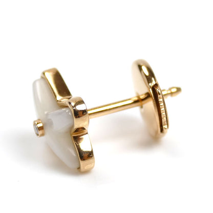 Chaumet ショーメ K18PG ピンクゴールド ジュ ドゥ リアン シェル ダイヤ シングル ピアス 083469 1.2g レディース【中古】