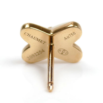 Chaumet ショーメ K18PG ピンクゴールド ジュ ドゥ リアン シェル ダイヤ シングル ピアス 083469 1.2g レディース【中古】