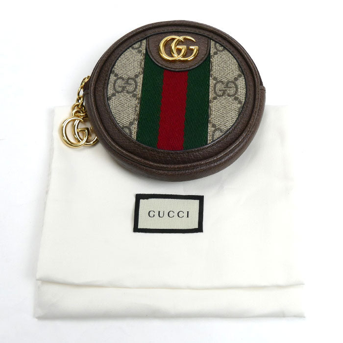 GUCCI グッチ GGマーモント コインケース ベージュ ブラウン 574840 ラウンド レディース【中古】