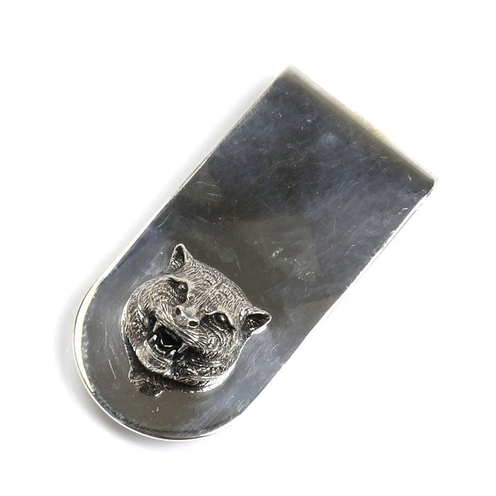 GUCCI グッチ シルバー925 タイガーヘッド マネークリップ 456905 J8400 0701 30.3g メンズ【中古】