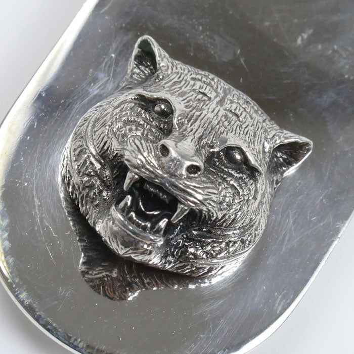 GUCCI グッチ シルバー925 タイガーヘッド マネークリップ 456905 J8400 0701 30.3g メンズ【中古】