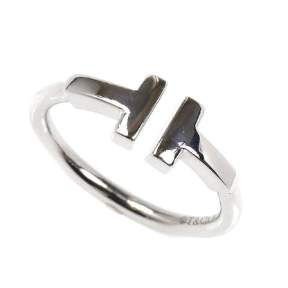 TIFFANY&Co. ティファニー K18WG ホワイトゴールド Tワイヤー リング・指輪 60148371 8号 3.0g レディース【中古】【美品】
